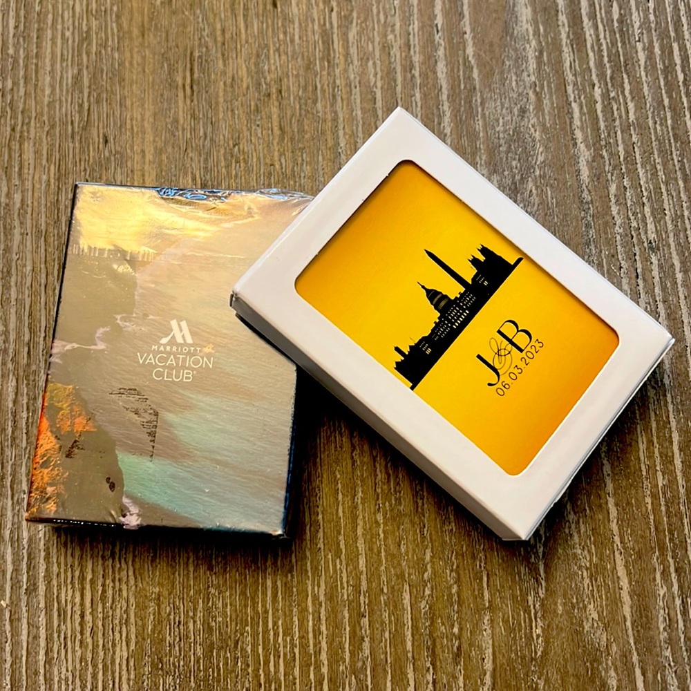 Two brand new sets of playing cards